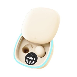 Bluetooth ultra-mini semi-in-ear sleep earphones, beige