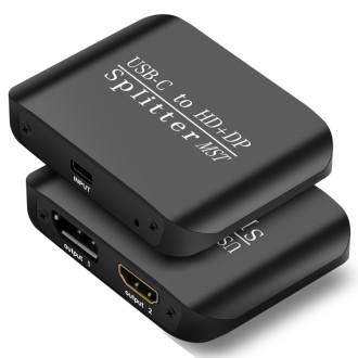 USB-C į HDMI ir DisplayPort adapteris NK-E60, MST/SST, 4K...