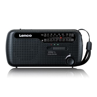 Portable FM emergency radio Lenco MCR-113BK Solar, black