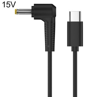 DC-to-USB-C power adapter cable, 15 V, 4.0 × 1.7 mm