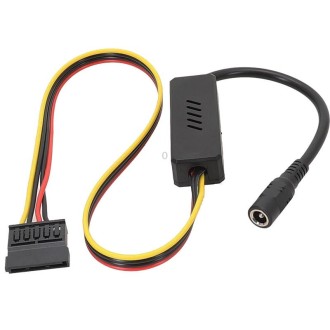 DC 5,5 × 2,5 mm į SATA HDD maitinimo laidas-adapteris, 1:1