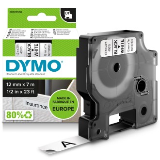 Spausdinimo juostelė DYMO 45013 (S0720530), Juoda, Balta