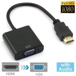 HDMI uz VGA pārveidotājs ar audio atbalstu