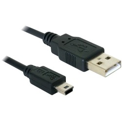 Кабель USB-A на Mini-B USB 2.0 чорний 2 м