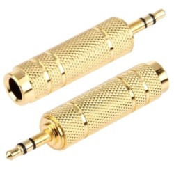 3,5 mm kištukas į 6,35 mm stereo lizdą adapteris,...