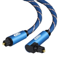 Оптичний аудіокабель Toslink, кутовий 90°, штекер з...