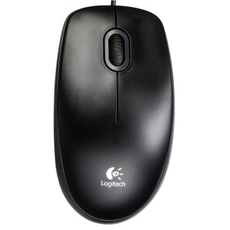 Logitech B100 оптична USB миша, чорна (дротова)
