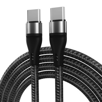 BlackCotton USB-C uz USB-C PD ātrās uzlādes kabelis 2 m