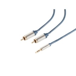 3.5 мм AUX до 2x RCA аудіо кабель, стерео, золотистий...