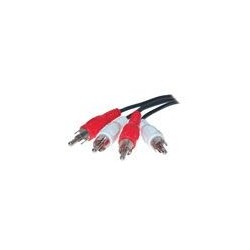 2 × RCA uz 2 × RCA audio kabelis, vīrietis–vīrietis, 0,75 m