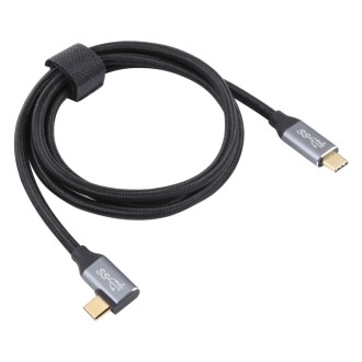 USB-C į USB-C kampinis duomenų kabelis 1.5 m