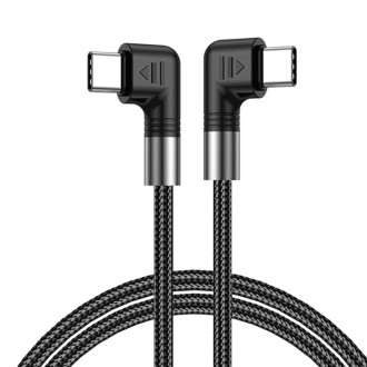 USB-C uz USB-C 100W dubultā leņķa uzlādes kabelis 2 m