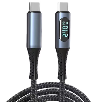Кабель USB-C 240W PD 3.1 з дисплеєм потужності USB 2.0...