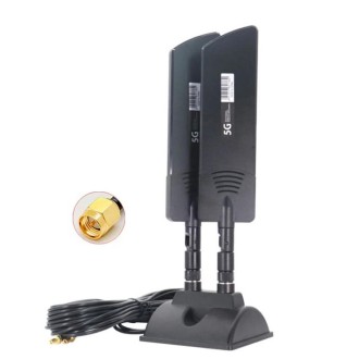 Ārējā 5G maršrutētāja antena, 42 dBi, SMA spraudnis, melna