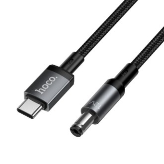 USB-C to DC 5.5 mm power cable hoco X129, 12 V, black, 1 m