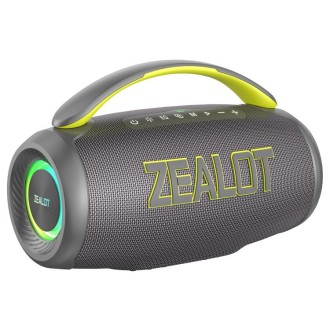Bluetooth speaker ZEALOT P12 60 W with RGB lighting, grey